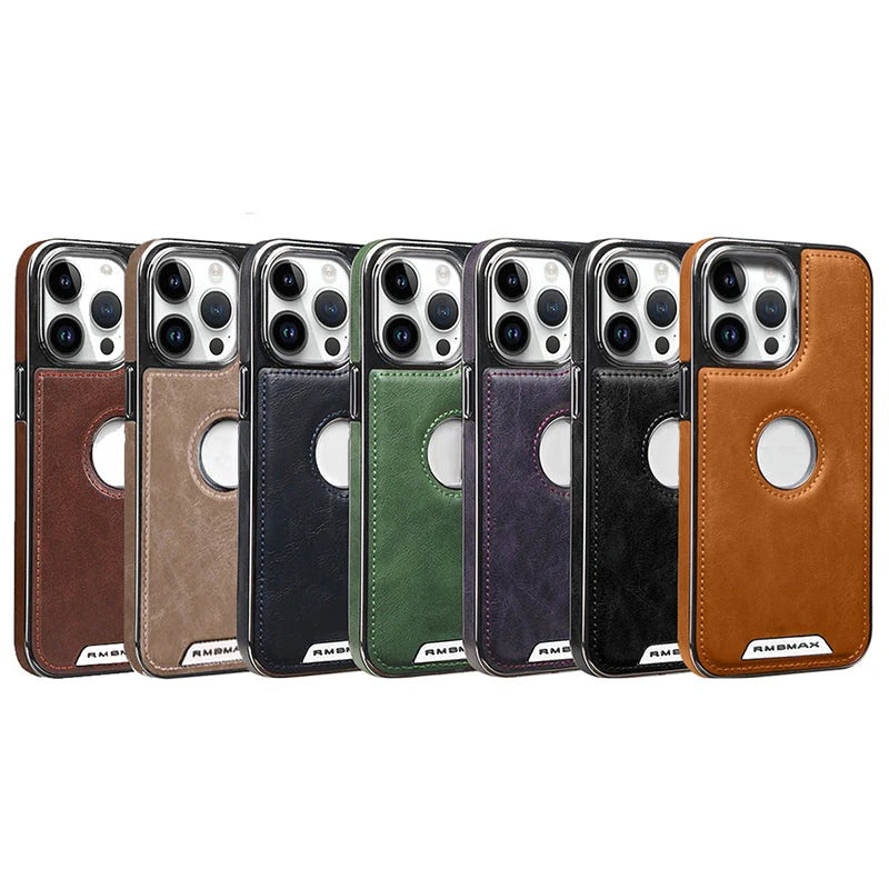 Vintage Luxe Leather MagFit Case – Premium Classic Grip Edition