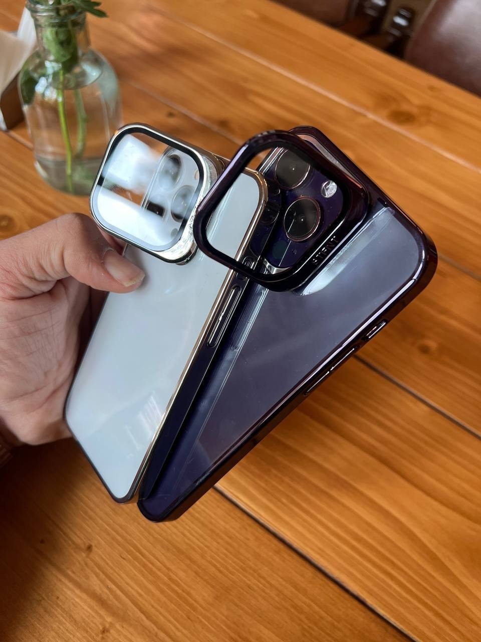 Crystal Luxe Mirror-Edge Clear Shield Case for iPhone Series