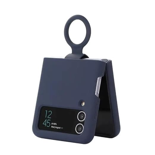 SAMSUNG Galaxy Z Flip Series Silicone Cover with Ring – Secure Grip Protective Case