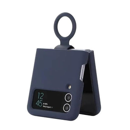 SAMSUNG Galaxy Z Flip Series Silicone Cover with Ring – Secure Grip Protective Case