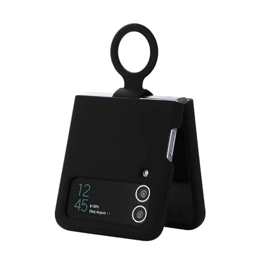 SAMSUNG Galaxy Z Flip Series Silicone Cover with Ring – Secure Grip Protective Case