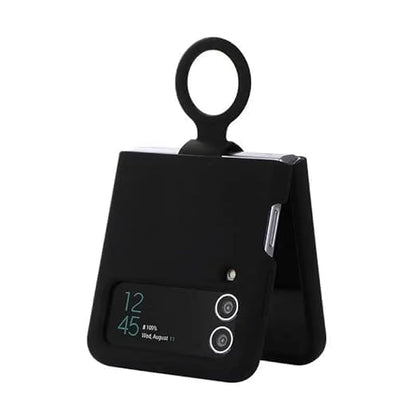 SAMSUNG Galaxy Z Flip Series Silicone Cover with Ring – Secure Grip Protective Case