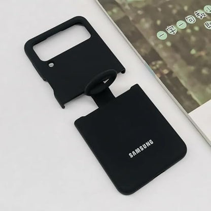 SAMSUNG Galaxy Z Flip Series Silicone Cover with Ring – Secure Grip Protective Case