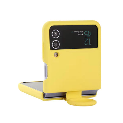 SAMSUNG Galaxy Z Flip Series Silicone Cover with Ring – Secure Grip Protective Case