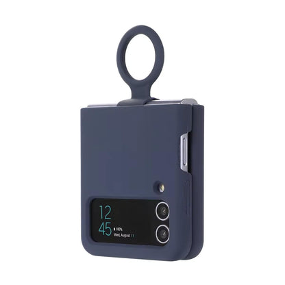 SAMSUNG Galaxy Z Flip Series Silicone Cover with Ring – Secure Grip Protective Case
