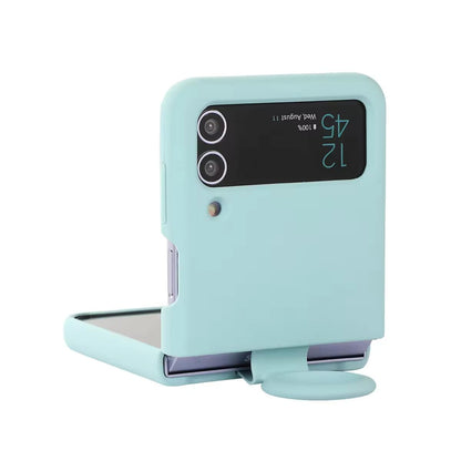 SAMSUNG Galaxy Z Flip Series Silicone Cover with Ring – Secure Grip Protective Case