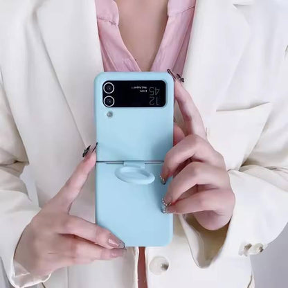 SAMSUNG Galaxy Z Flip Series Silicone Cover with Ring – Secure Grip Protective Case