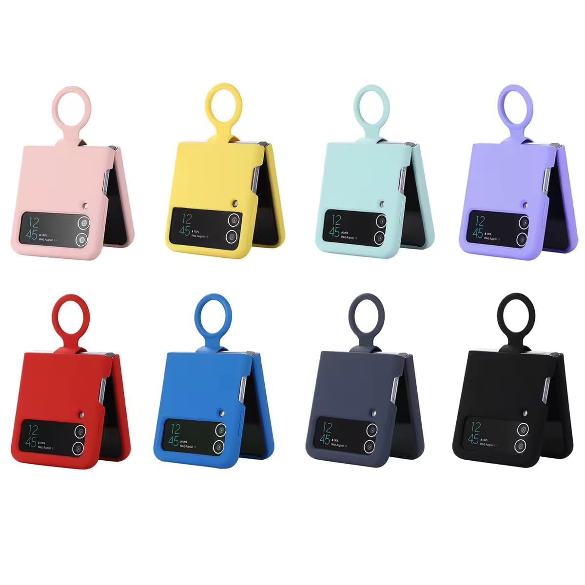 SAMSUNG Galaxy Z Flip Series Silicone Cover with Ring – Secure Grip Protective Case