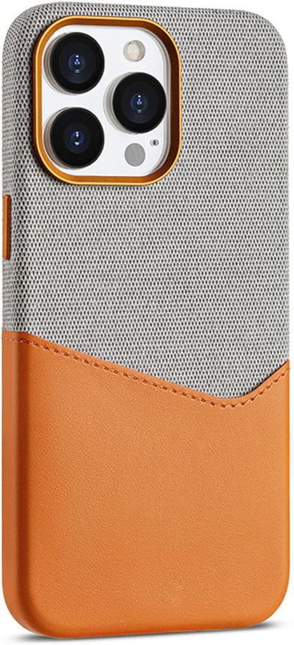 Fabric & Leather Hybrid Protective Case – For iPhone Series