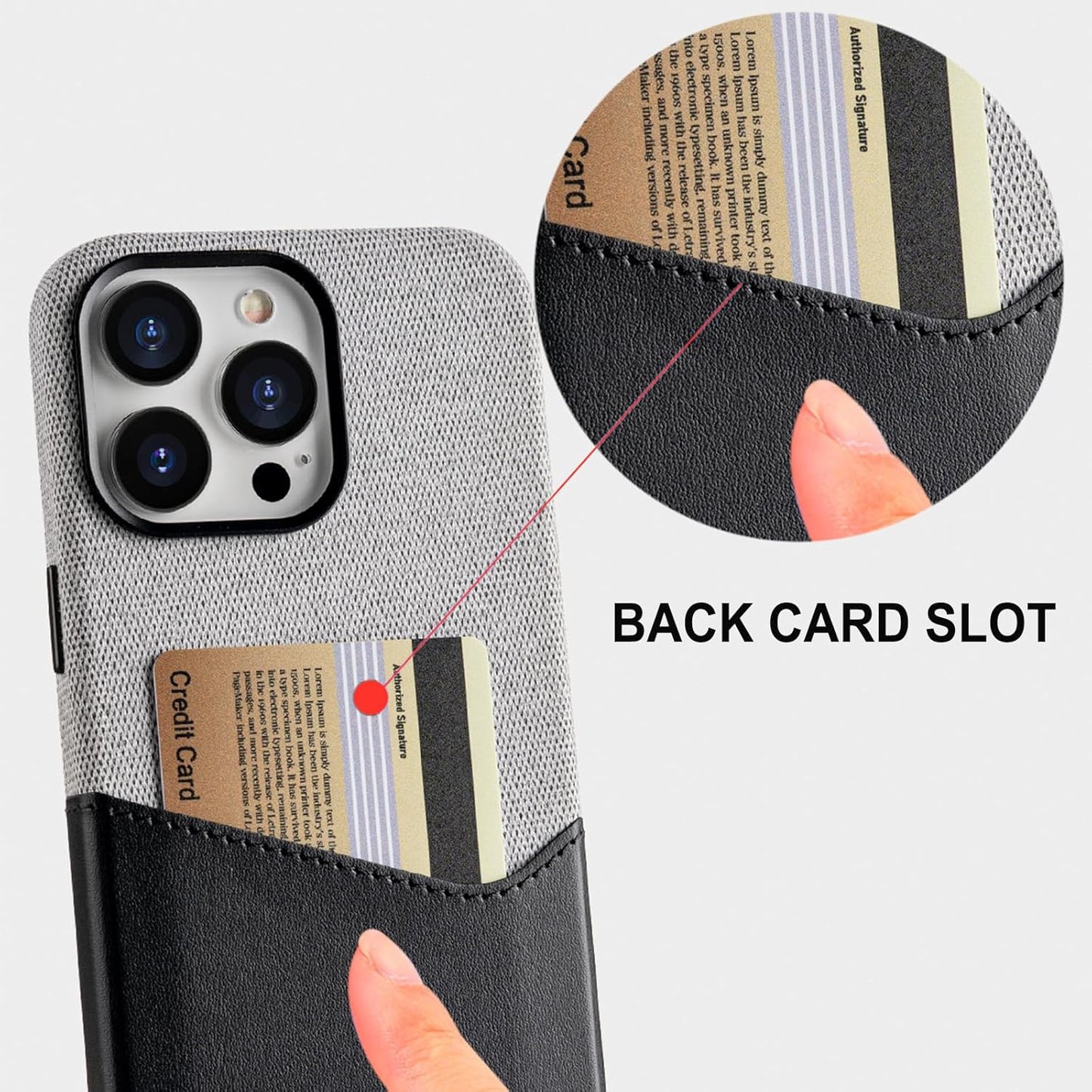 Fabric & Leather Hybrid Protective Case – For iPhone Series