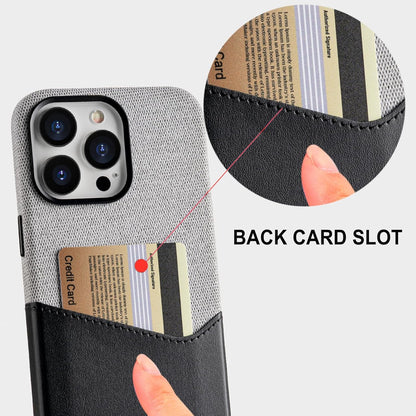 Fabric & Leather Hybrid Protective Case – For iPhone Series