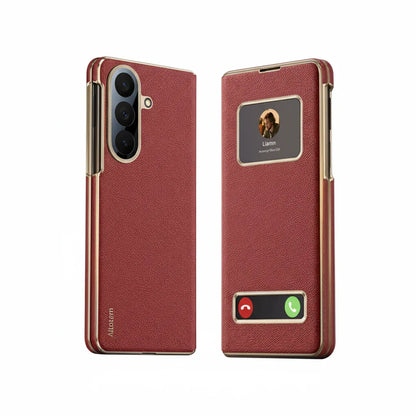Royal Luxe Smart-Window Leather Folio for Galaxy Z Fold