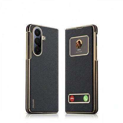Royal Luxe Smart-Window Leather Folio for Galaxy Z Fold