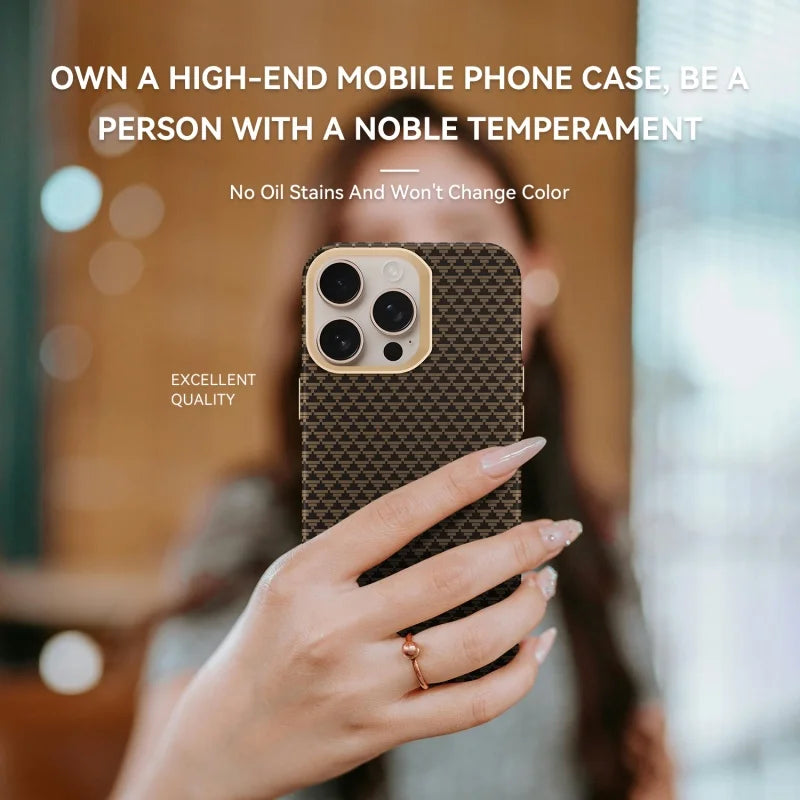 Premium Woven-Texture Matte Case – iPhone Series