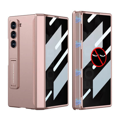 Galaxy Z Fold Magnetic Hinge Case with Screen Protector Kickstand