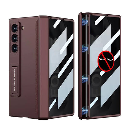 Galaxy Z Fold Magnetic Hinge Case with Screen Protector Kickstand