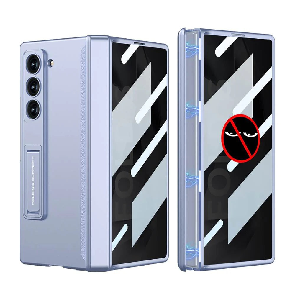 Galaxy Z Fold Magnetic Hinge Case with Screen Protector Kickstand