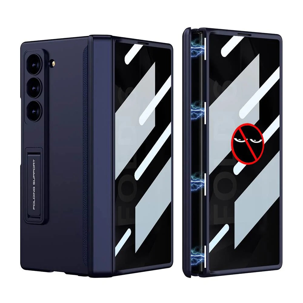 Galaxy Z Fold Magnetic Hinge Case with Screen Protector Kickstand