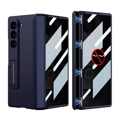 Galaxy Z Fold Magnetic Hinge Case with Screen Protector Kickstand