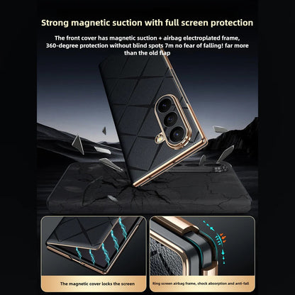 Regal Lattice Leather Folio Case for Samsung Galaxy Z Fold Series