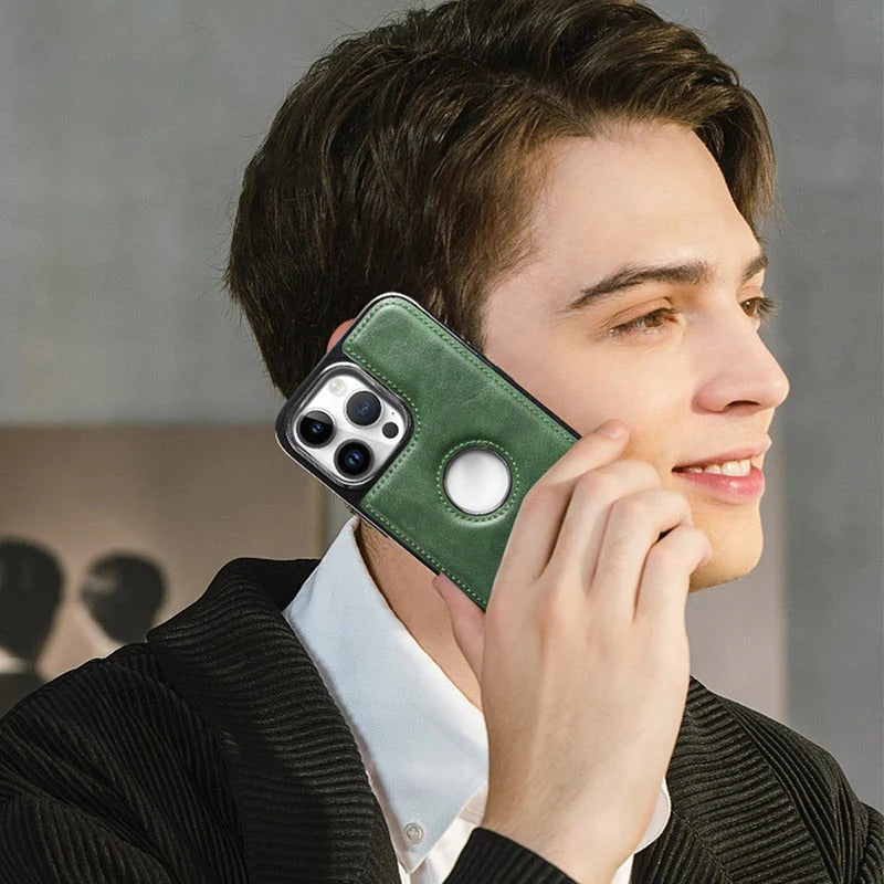 Vintage Luxe Leather MagFit Case – Premium Classic Grip Edition