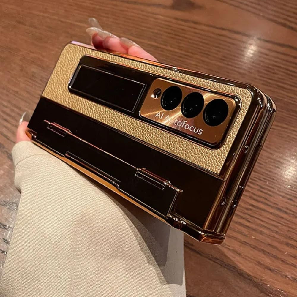 Vogue Guard Metallic Leather Hybrid Case for Galaxy Z Fold