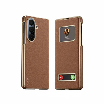 Royal Luxe Smart-Window Leather Folio for Galaxy Z Fold
