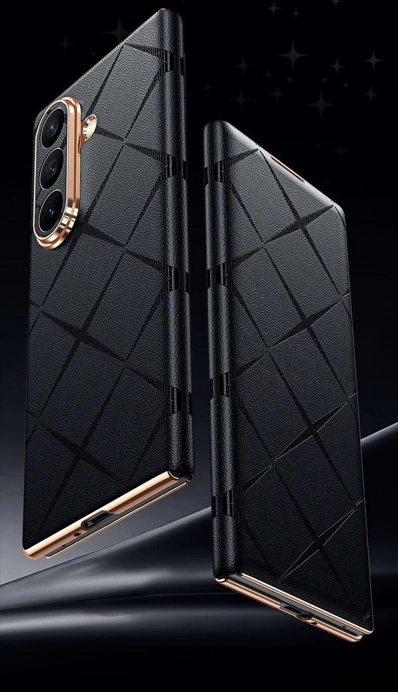 Regal Lattice Leather Folio Case for Samsung Galaxy Z Fold Series