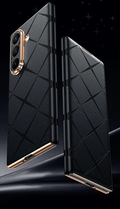 Regal Lattice Leather Folio Case for Samsung Galaxy Z Fold Series