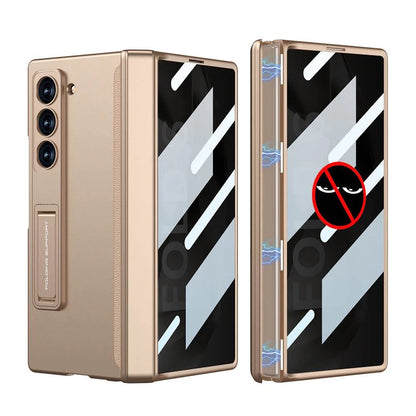 Galaxy Z Fold Magnetic Hinge Case with Screen Protector Kickstand