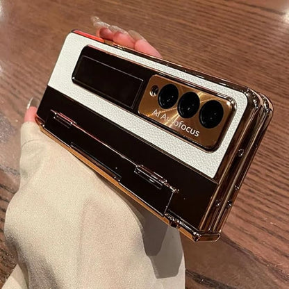 Vogue Guard Metallic Leather Hybrid Case for Galaxy Z Fold
