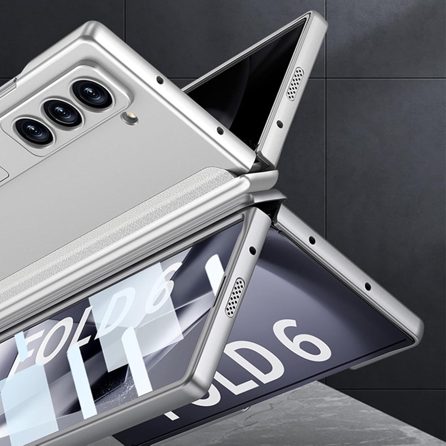 Galaxy Z Fold Magnetic Hinge Case with Screen Protector Kickstand