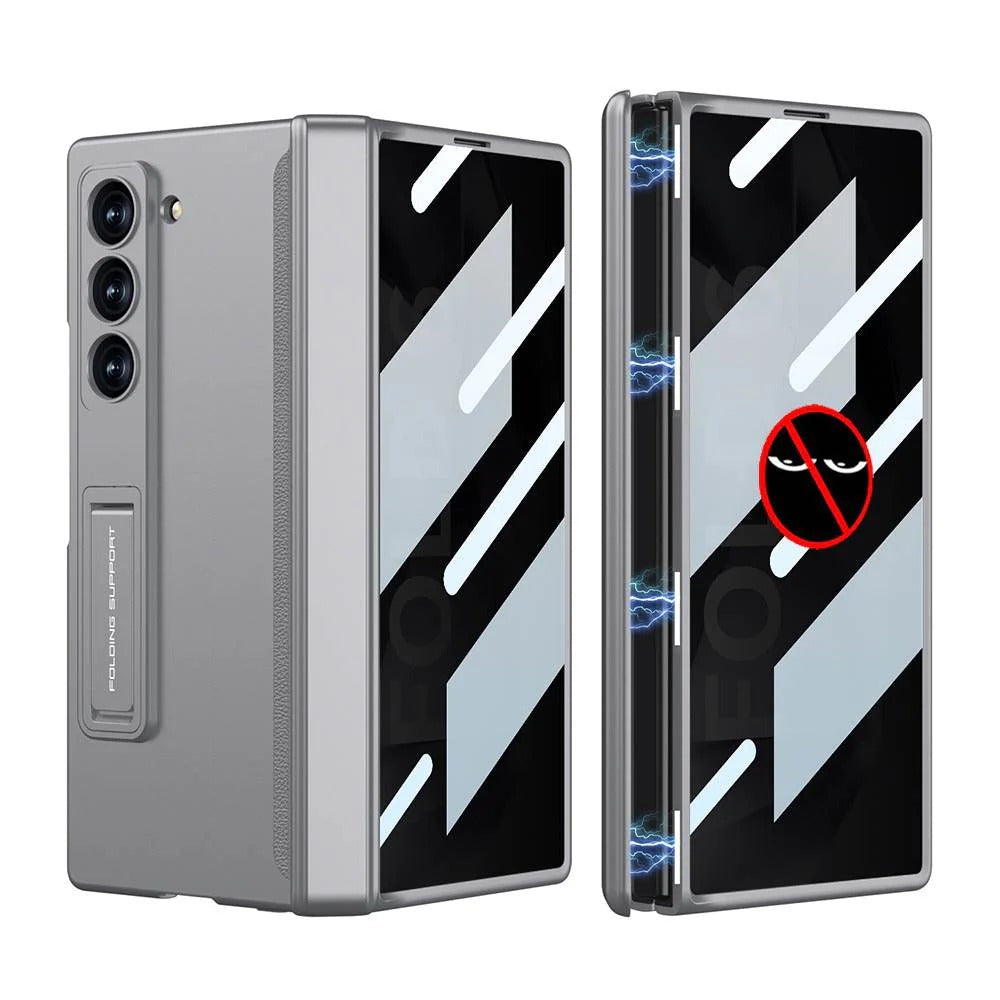 Galaxy Z Fold Magnetic Hinge Case with Screen Protector Kickstand