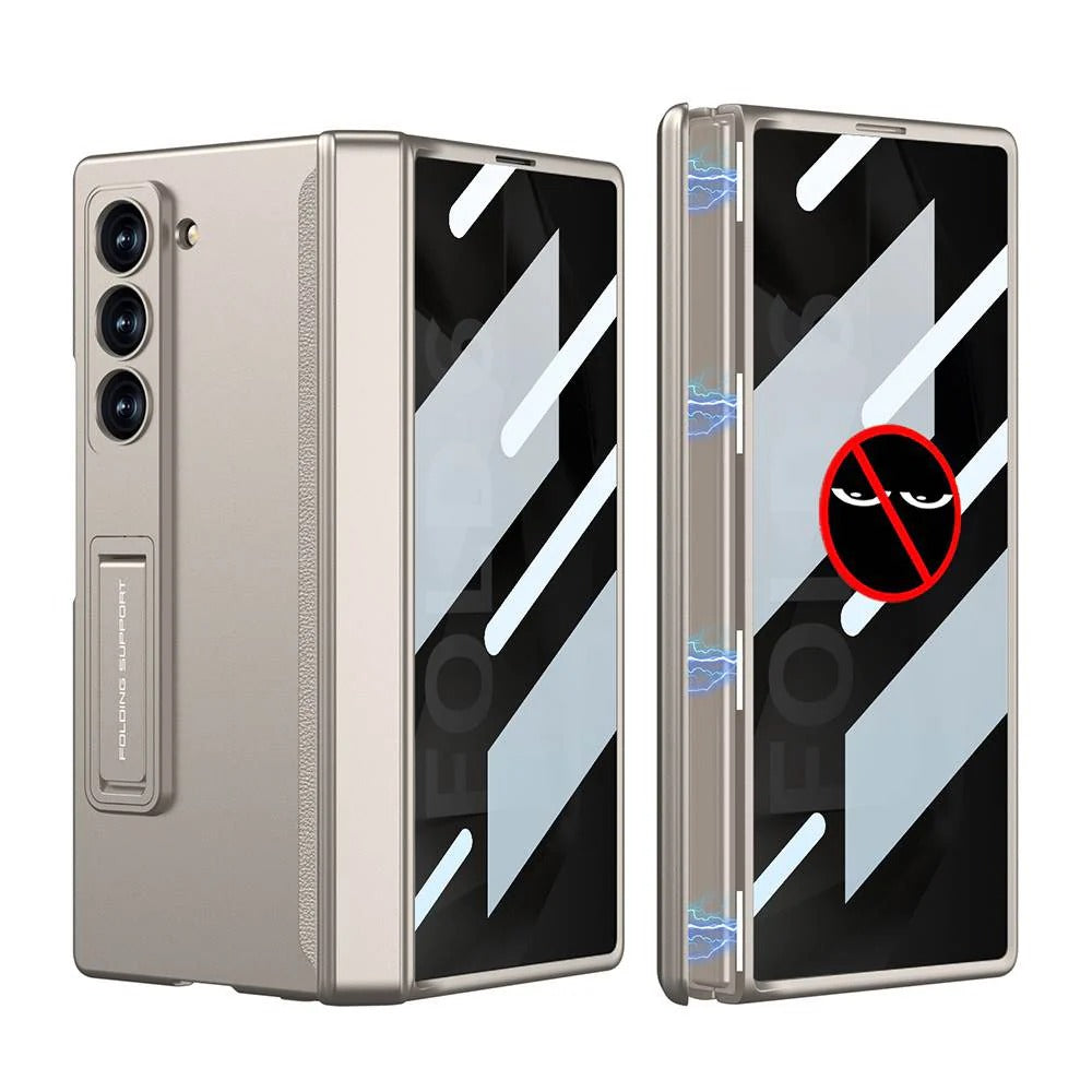 Galaxy Z Fold Magnetic Hinge Case with Screen Protector Kickstand