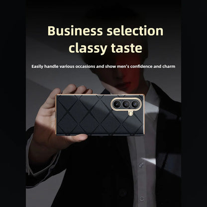 Regal Lattice Leather Folio Case for Samsung Galaxy Z Fold Series